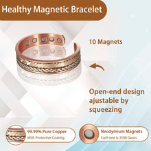 Load image into Gallery viewer, Fashion Crystal Magnetic Copper Bracelets for Women, Arthritis and Joint Pain Therapy, Wristbands for Carpal Tunnel Zircon Bracelets
