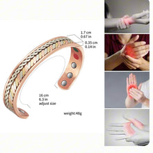 Load image into Gallery viewer, Fashion Crystal Magnetic Copper Bracelets for Women, Arthritis and Joint Pain Therapy, Wristbands for Carpal Tunnel Zircon Bracelets

