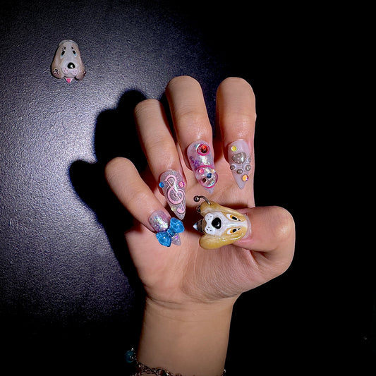 3D dog nail art